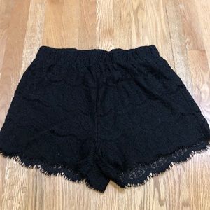 Black lace shorts!